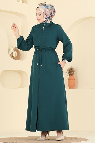 moda selvim Abaya 2783SL432 Petroleum - Thumbnail