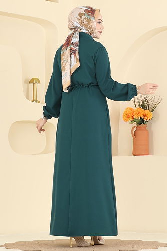 moda selvim Abaya 2784SL432 Petroleum - Thumbnail