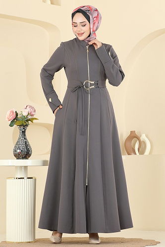 moda selvim Abaya 2786SL432 Anthracite - Thumbnail