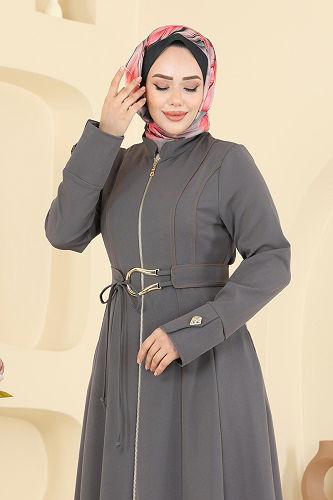 moda selvim Abaya 2786SL432 Anthracite - Thumbnail