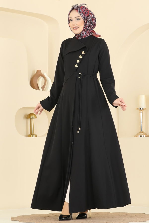 Modaselvim %30 DISCOUNT Abaya 2791SL432 Black