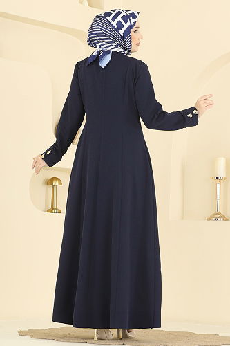 moda selvim عباءة كحلي 2791SL432 - Thumbnail