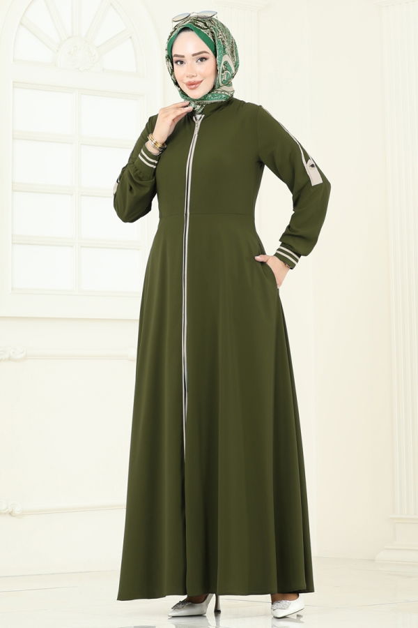 Modaselvim NET 20%+20% DISCOUNT IN THE CARD Abaya 2793SL432 Khaki