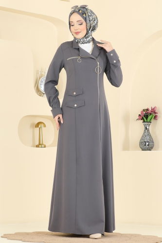 S.L. - عباءة رمادي غامق 2809SL432