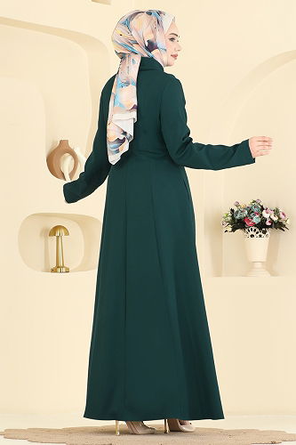 moda selvim Abaya 2814SL432 Petroleum - Thumbnail