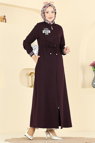 moda selvim عباءة توتي 2843SLK540 - Thumbnail