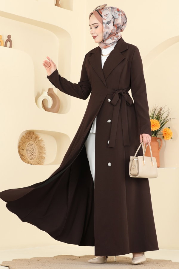 Modaselvim Abaya Abaya 2846SLK540 Bitter Brown