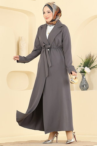 moda selvim Abaya 2959SL432 Anthracite - Thumbnail