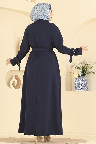 moda selvim Abaya 2964SL432 Navy Blue - Thumbnail