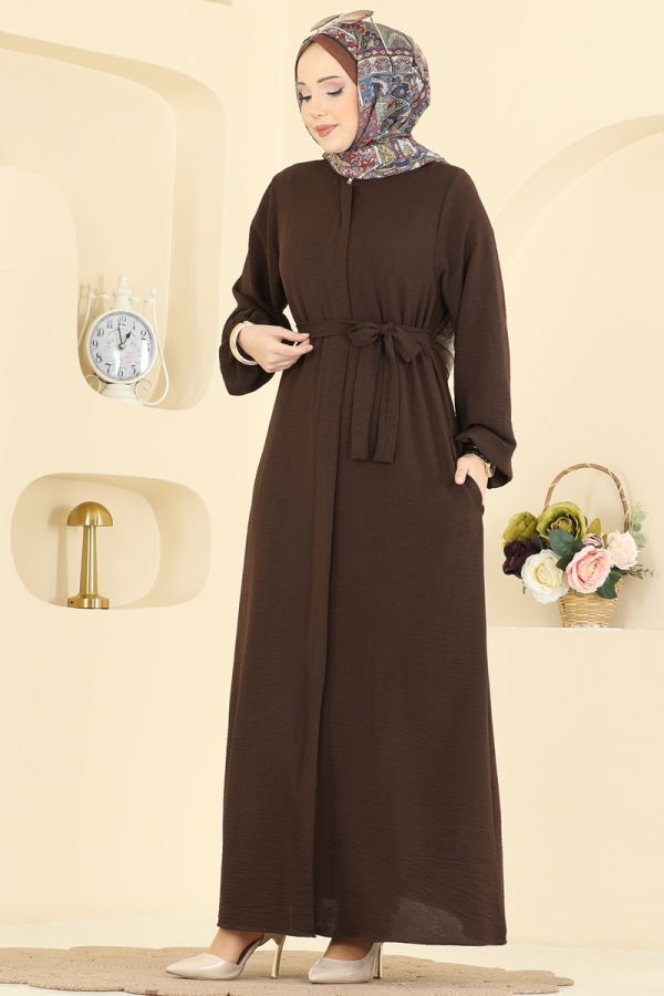 Modaselvim Abaya Abaya 3030SMD1186 Bitter Brown