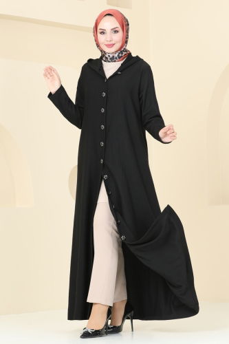 H.B.S. - Abaya 3060HBS856 Black