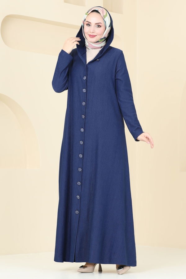 Modaselvim Abaya Abaya 3060HBS856 Navy Blue