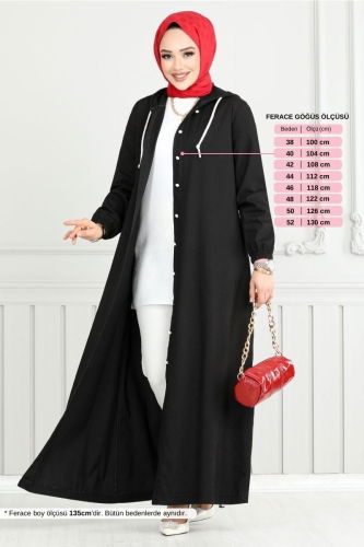 MRV M.S.S. - عباءة أسود 321MSS941-M