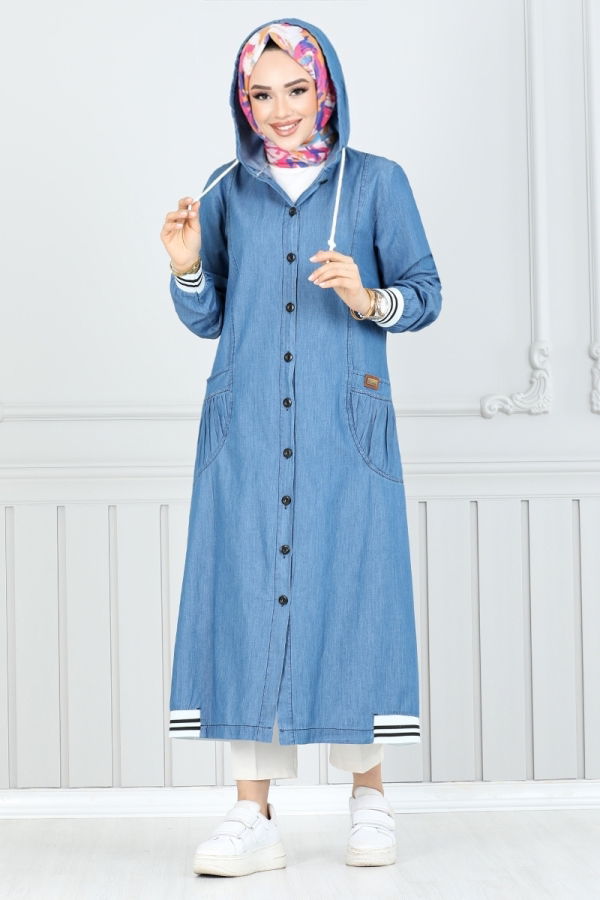 Modaselvim Abaya Abaya 322MSS941-M Light Denim