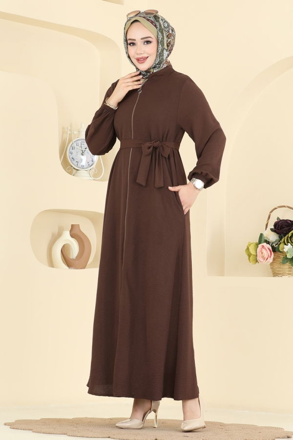 Modaselvim عباءة عباءة بني 3260HBS856