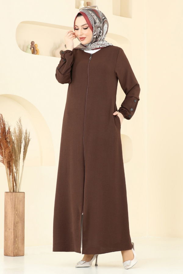 Modaselvim NET 20%+20% DISCOUNT IN THE CARD Abaya 3534MP806 Brown