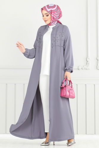 MRV D.V.L. - Abaya 355DVL897-M Light Gray