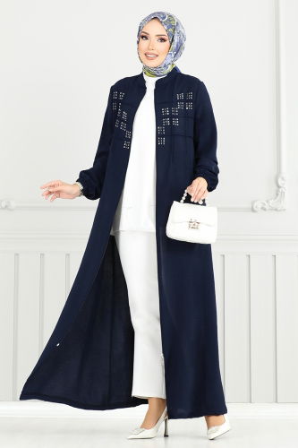 MRV D.V.L. - Abaya 355DVL897-M Navy Blue