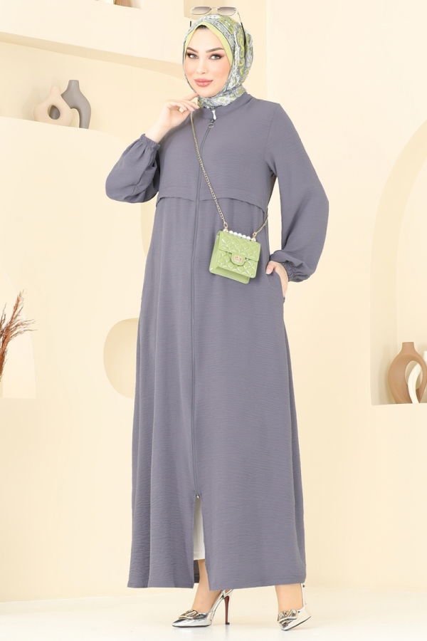 Modaselvim NET 20%+20% DISCOUNT IN THE CARD Abaya 376DVL817 Gray