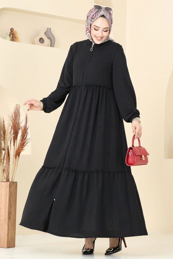 Modaselvim خصم صافٍ20%+20% في سلة التسوق عباءة أسود 377DVL817