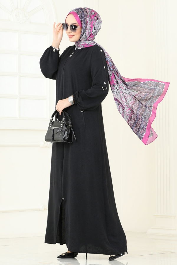 Modaselvim NET 20%+20% DISCOUNT IN THE CARD Abaya 378DVL817 Black