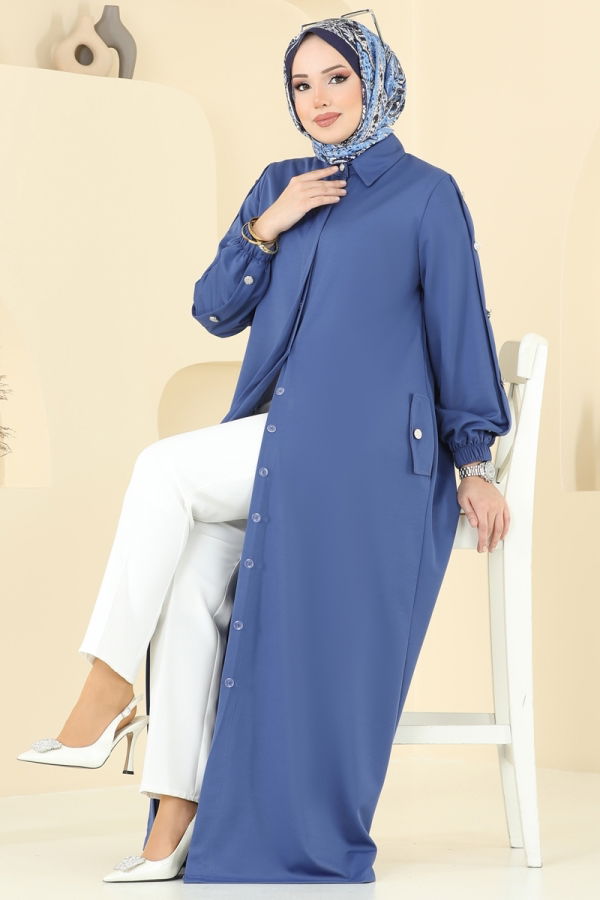 Modaselvim خصم صافٍ20%+20% في سلة التسوق عباءة ازرق 394DVL817