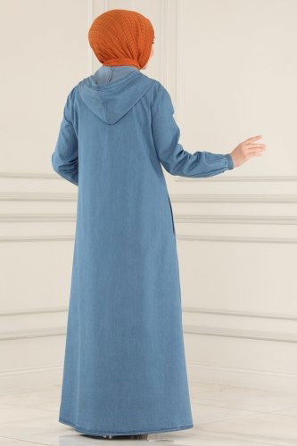 moda selvim 4326MKL719 الجينز الفاتح فراجه - Thumbnail