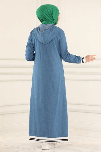 moda selvim 4329MKL719 الجينز الفاتح فراجه - Thumbnail