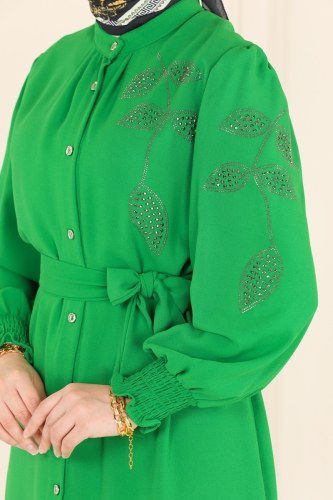 moda selvim 438EFS762 اللون الأخضر فراجه - Thumbnail