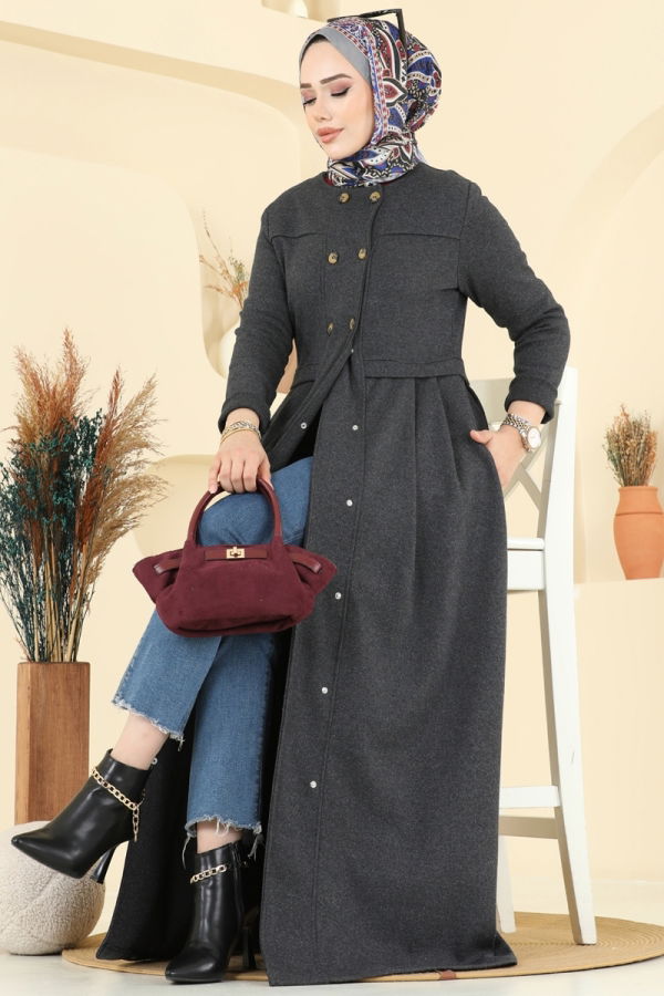 Modaselvim NET 20%+20% DISCOUNT IN THE CARD Abaya 460DVL817 Anthracite
