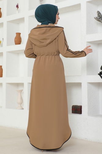 moda selvim Abaya 6053AH193 Dark Vision - Thumbnail