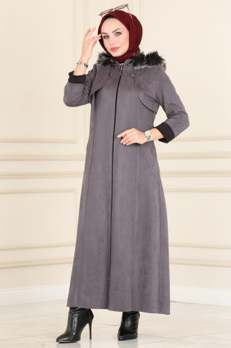 moda selvim Abaya 6517YG95 Anthracite - Thumbnail