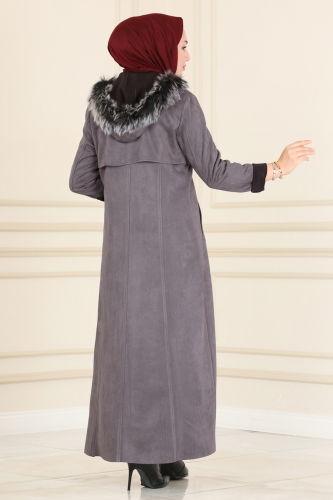 moda selvim Abaya 6517YG95 Anthracite - Thumbnail