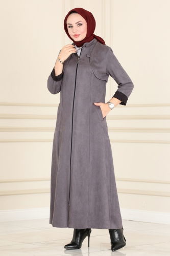 moda selvim Abaya 6517YG95 Anthracite - Thumbnail