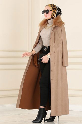 moda selvim Abaya 6523YG95 Vision - Thumbnail