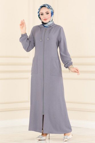 moda selvim 6808S324 الفضي فراجه - Thumbnail