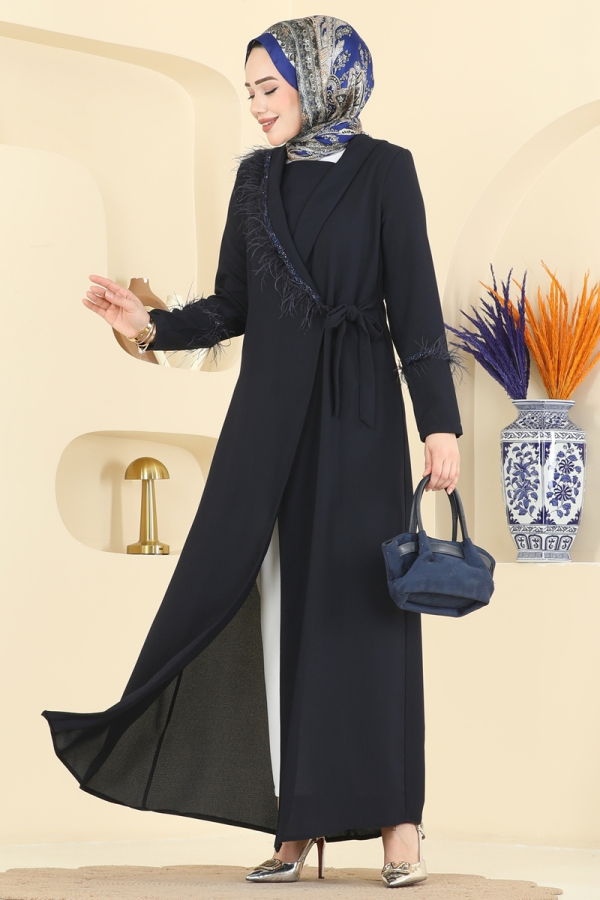 Modaselvim Abaya Abaya 7040TGZ1164 Navy Blue