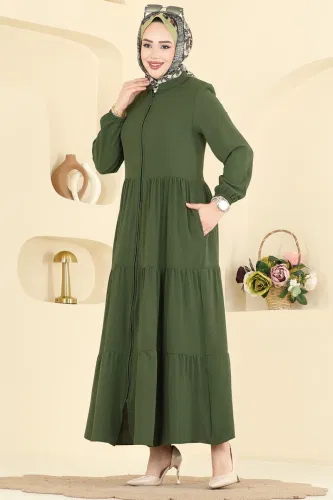 T.G.Z. - Abaya 7052TGZ1164 Dark Khaki
