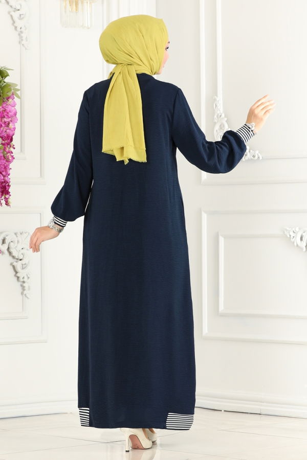 Abaya 7313NZR779 Navy Blue - 5