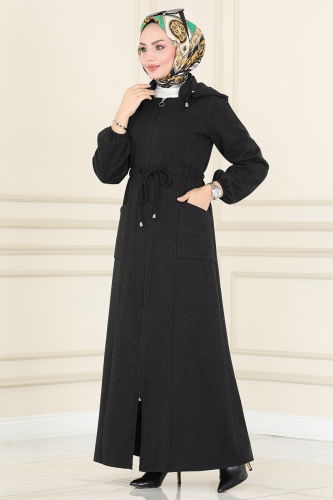 U.K.B. - Abaya 8064UKB139 Black Crocodile