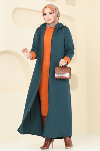 moda selvim Abaya 9003MSA980 Petroleum - Thumbnail