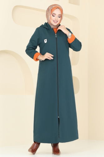 moda selvim Abaya 9003MSA980 Petroleum - Thumbnail