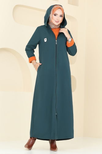 moda selvim Abaya 9003MSA980 Petroleum - Thumbnail