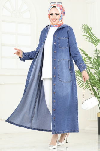 Y.L.D. - Abaya 9006YLD1073 Washed Jeans