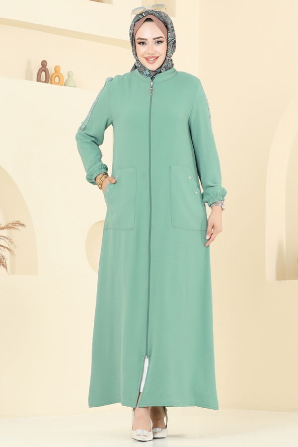 Modaselvim NET 20%+20% DISCOUNT IN THE CARD Abaya 9158PLK541 Mint