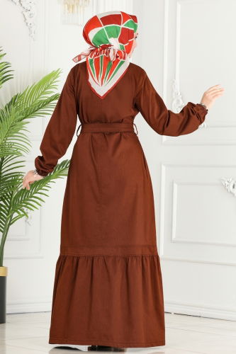 moda selvim Abaya 9349MZ203 Copper - Thumbnail