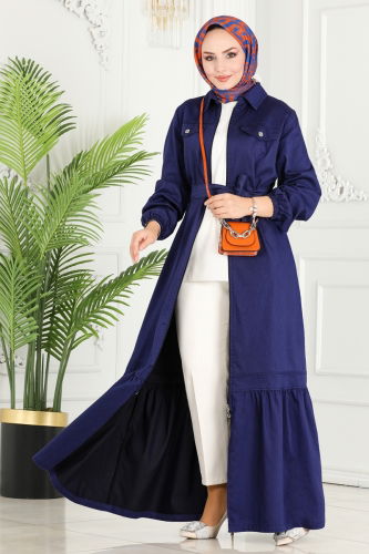 M.Z. - Abaya 9349MZ203 Navy Blue