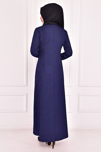 moda selvim ABAYA ASM2319-M Indigo - Thumbnail