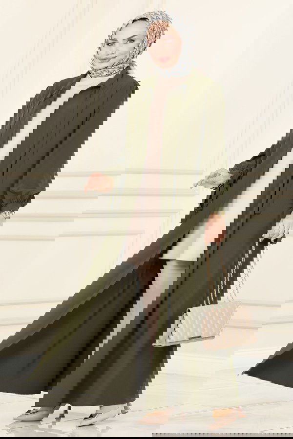 Modaselvim NET 20%+20% DISCOUNT IN THE CARD Abaya ASM2662 Khaki