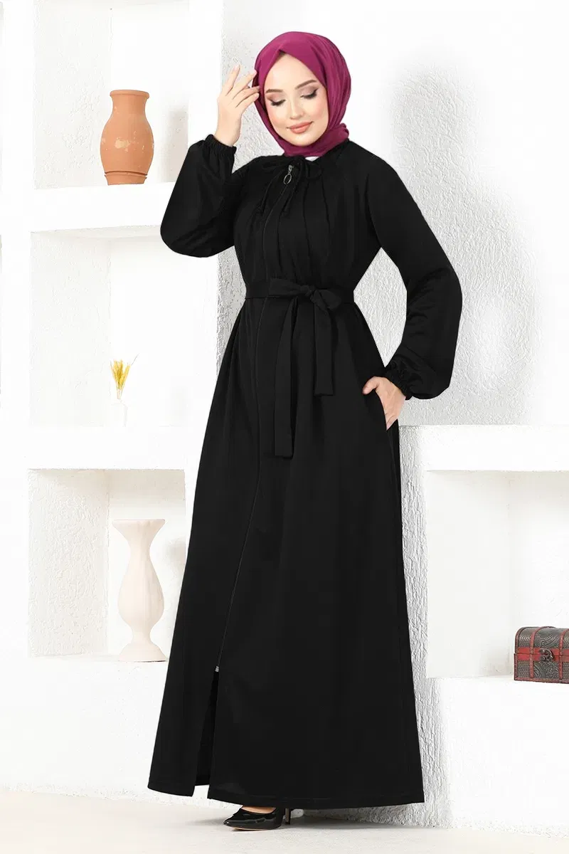 MRV N.Y.A. - عباءة أسود نمط التمساح NYA2499-M